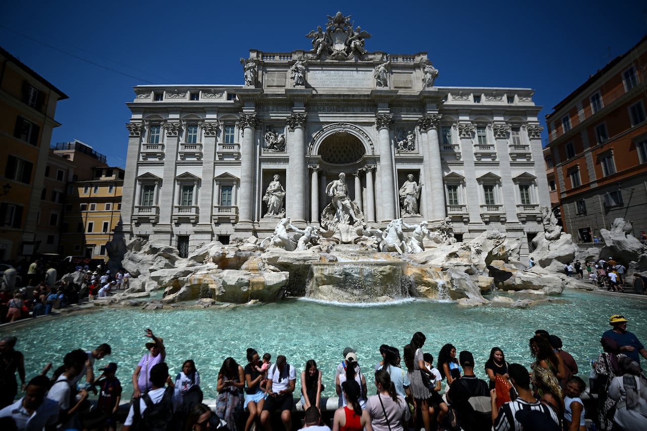 La Fontana di Trevi es una de las fuentes más visitadas del mundo.