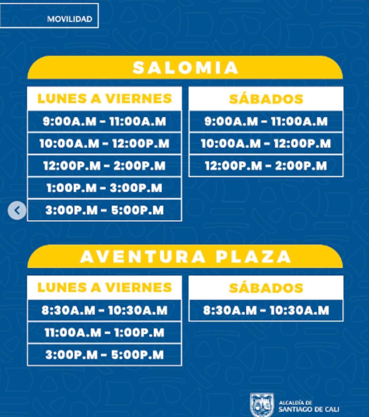 Horarios curso de Infractores