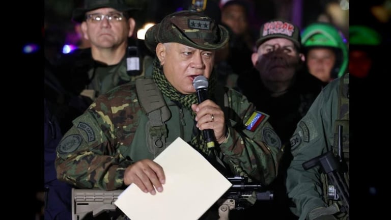 Diosdado Cabello durante la militarización en dos estados venezolanos.