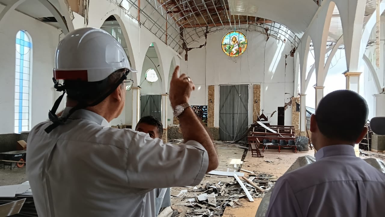 La parroquia de La Cumbre tendrá que ser reconstruida.