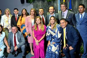 La ceremonia en la mañana de este 2 de enero. El nuevo Concejo Distrital de Cali será instalado este martes 2 de enero. En la Plazoleta del Centro Administrativo Municipal se posesionarán el nuevo presidente, Carlos Andrés Arias, y los otros 20 cabildantes que asumirán este rol para el periodo 2024-2027 / Enero 2 de 2024, Foto Wirman Rios