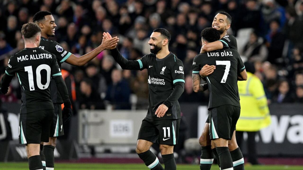 El colombiano Luis Díaz anotó en la goleada 5-0 del Liverpool FC sobre el West Ham en la Premier League.