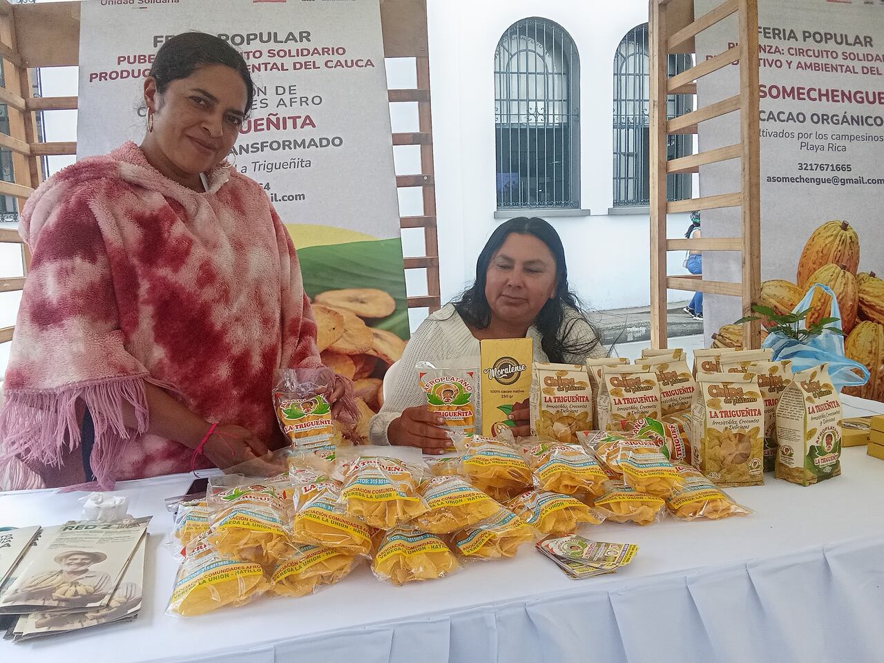 Las mujeres cabeza de familia de la zona rural de Morales, Cauca, mostraron los beneficios del plátano a la hora de mostrar un producto comestible que se puede adquirir en las tiendas de barrio y supermercados.