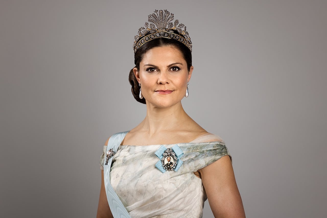 La princesa Victoria de Suecia, de 49 años, heredera al trono.