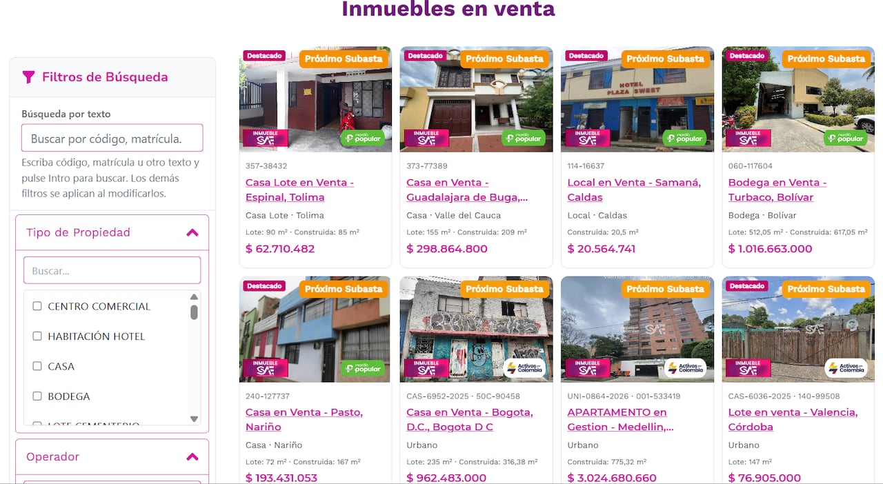 Algunos inmuebles disponibles en el catálogo de la SAE tienen precios desde los $25 millones, dependiendo de la ubicación, el tipo de propiedad y sus características.