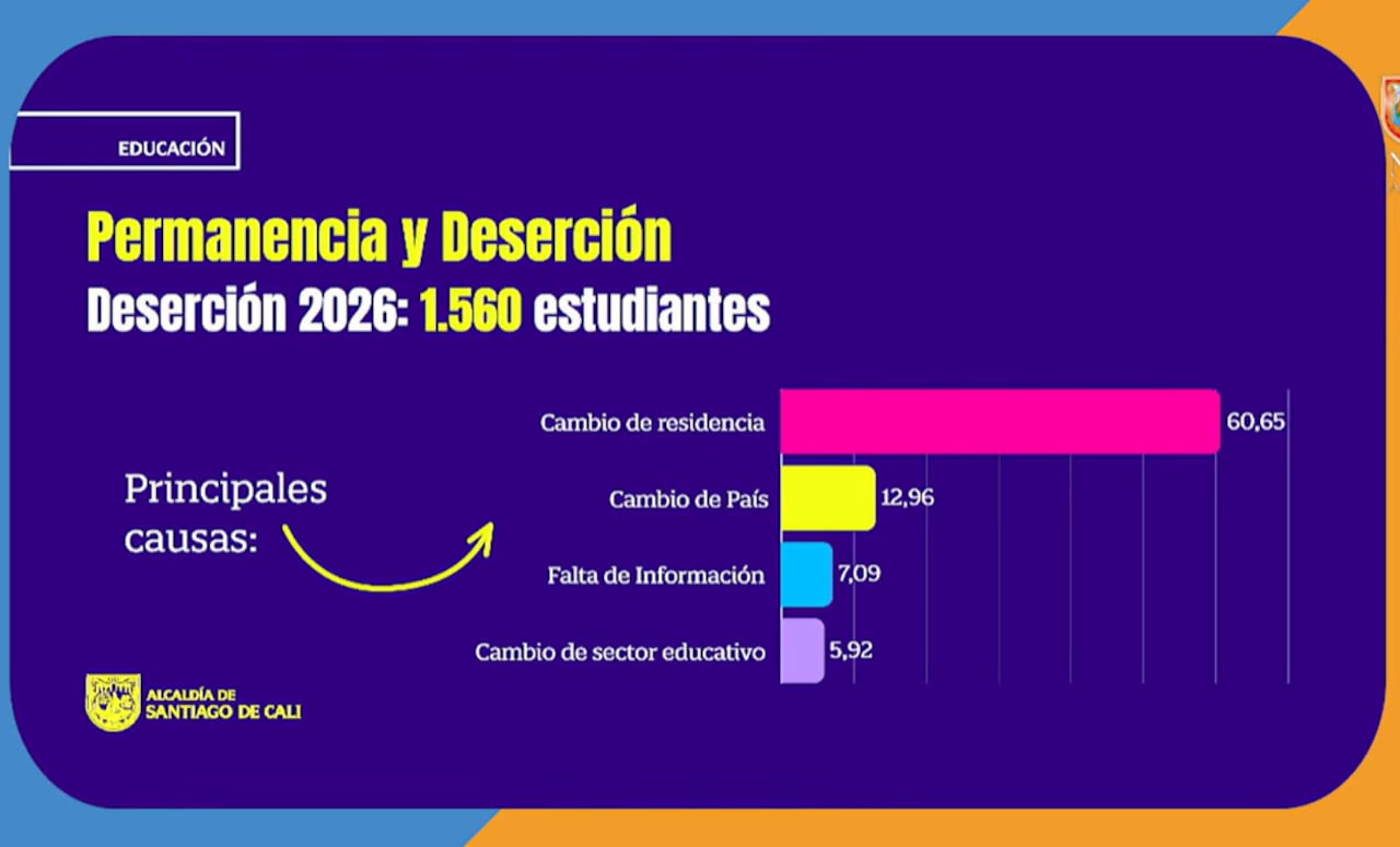 Principales causas de deserción escolar en Cali.