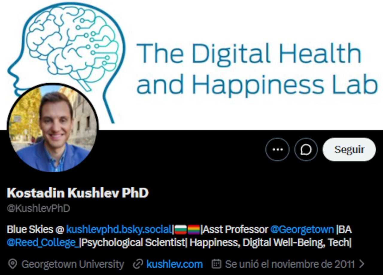 Kostadin Kushlev, de la Universidad de Georgetown.