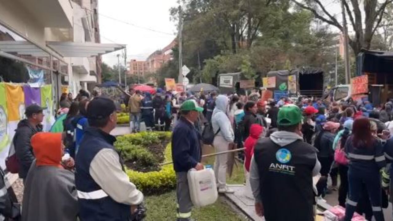 Protesta de recicladores en el norte de Bogotá