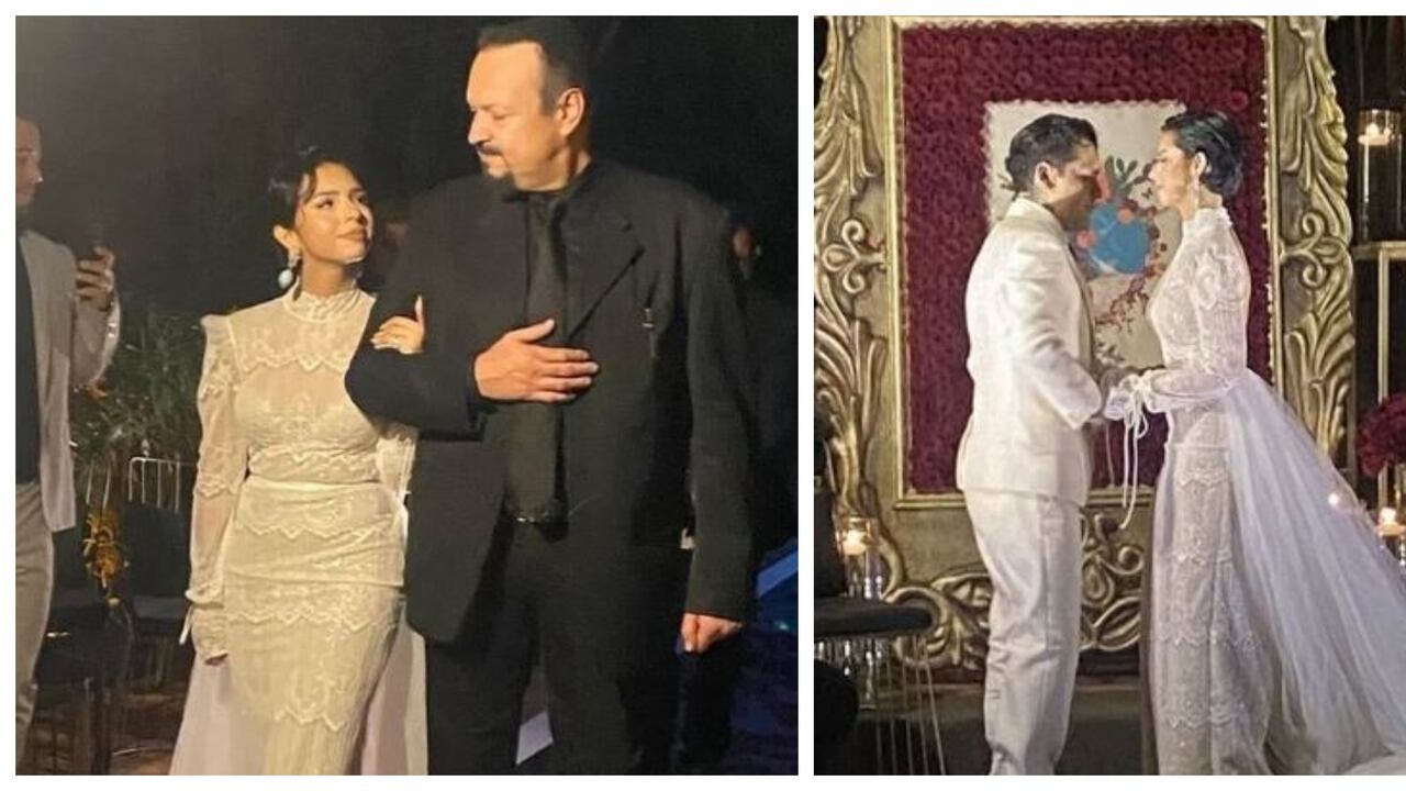 Imágenes de la boda de Christian Nodal y Ángela Aguilar.