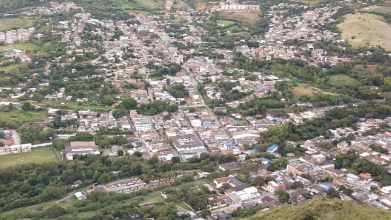 Vista aérea del municipio de Dagua.