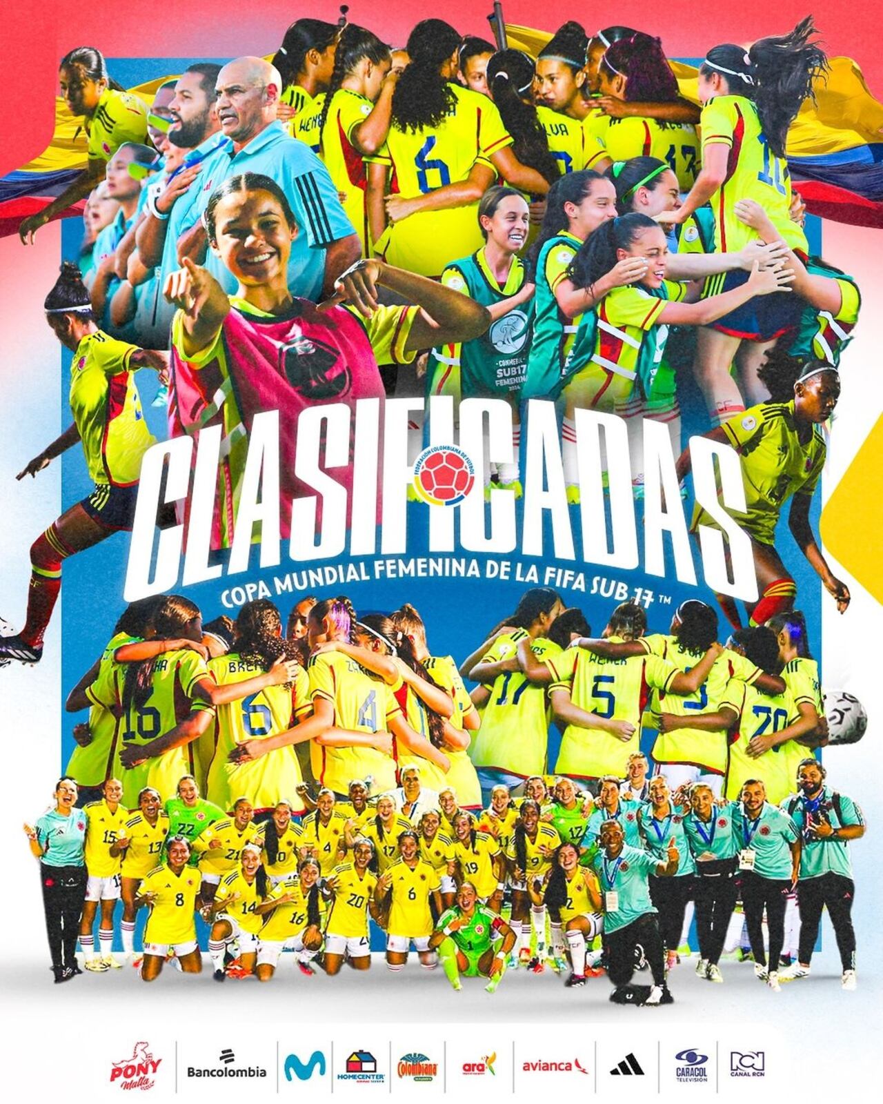 Selección Colombia Femenina Sub 17 clasificó al Mundial de República Dominicana.