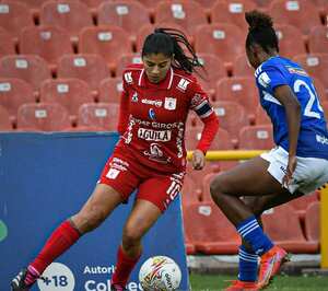 Imagen del partido entre Millonarios y América de Cali por la Liga Femenina 2023.