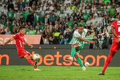 Alfredo Morelos en el partido de Atlético Nacional vs. América de Cali