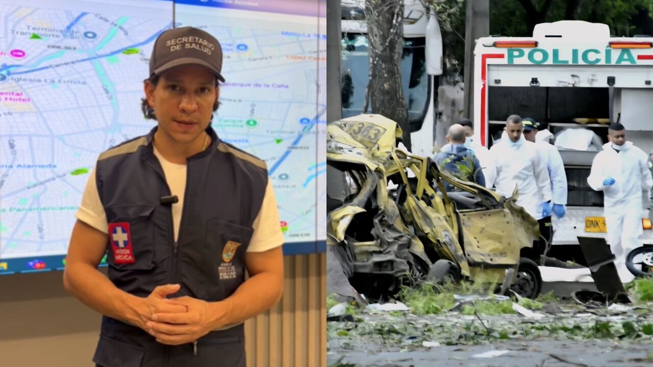 Secretario de Salud de Cali, Germán Escobar, entregó reporte oficial sobre el atentado frente a la Base Aérea Marco Fidel Suárez.