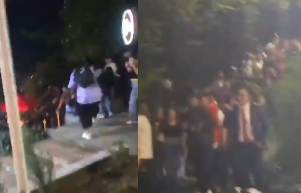 intercambio de disparos en medio de una fila del Burger Master.