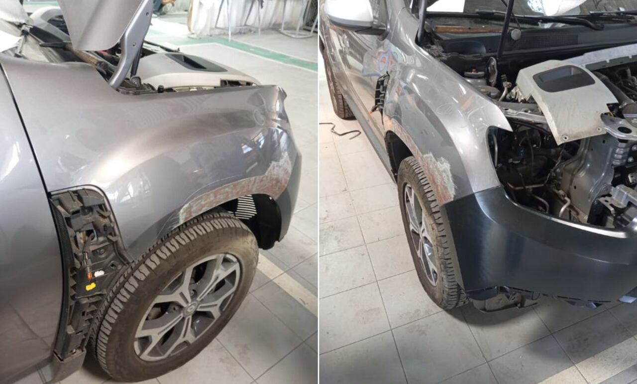 Este es el estado del vehículo de Emcali que ingresó a taller por póliza de seguros.