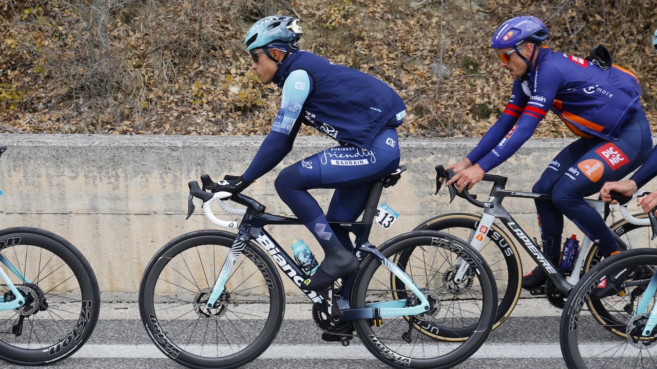 Santiago Buitrago duranta la cuarta etapa de la Tirreno Adriático 2026.