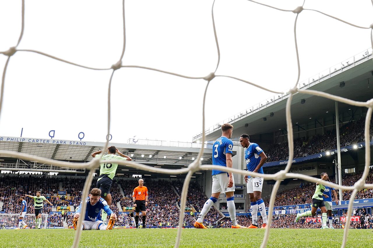 Yerry Mina, defensor colombiano del Everton.