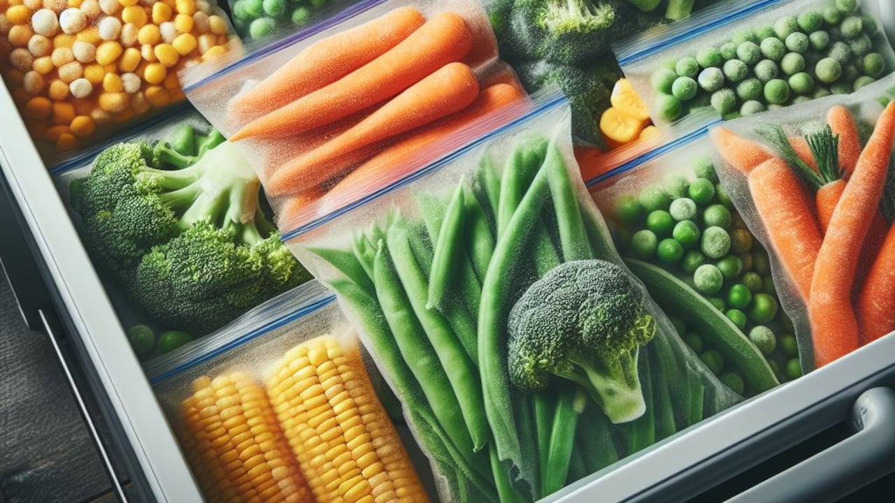 Verduras como las zanahorias y los apios se pueden almacenar en el congelador sin problema.