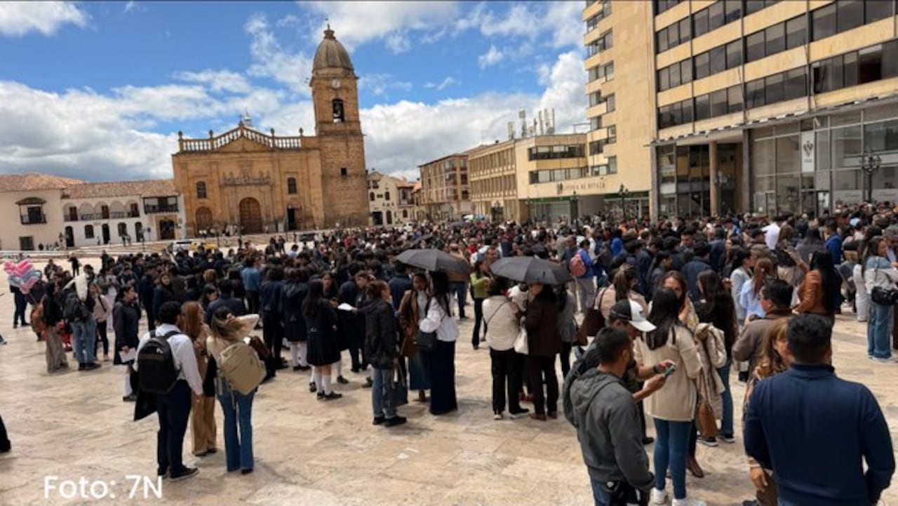 Evacuación preventiva en Tunja, por temblor registrado sobre las 10:25 a.m.