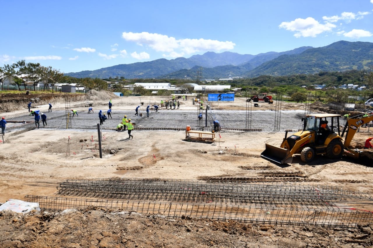 Vista general de las obras del Centro de Alta Contención para el Crimen Organizado (CACO) en Alajuela, Costa Rica, el 14 de enero de 2026.