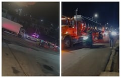Vía Panamericana, a la altura de Mi Bohío, en Popayán, cerrada por tiroteo.