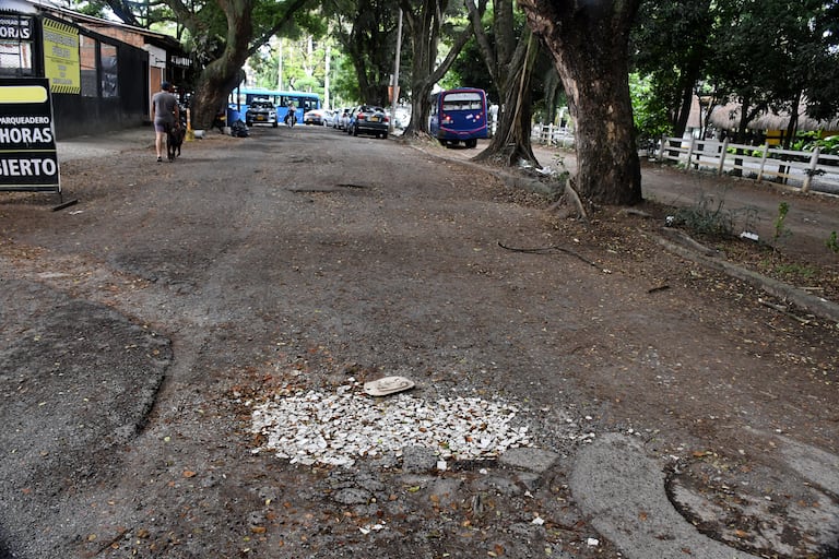 Cali: Fotodenuncia, calle en ruina pasoancho con 72. foto José L Guzmán. EL País