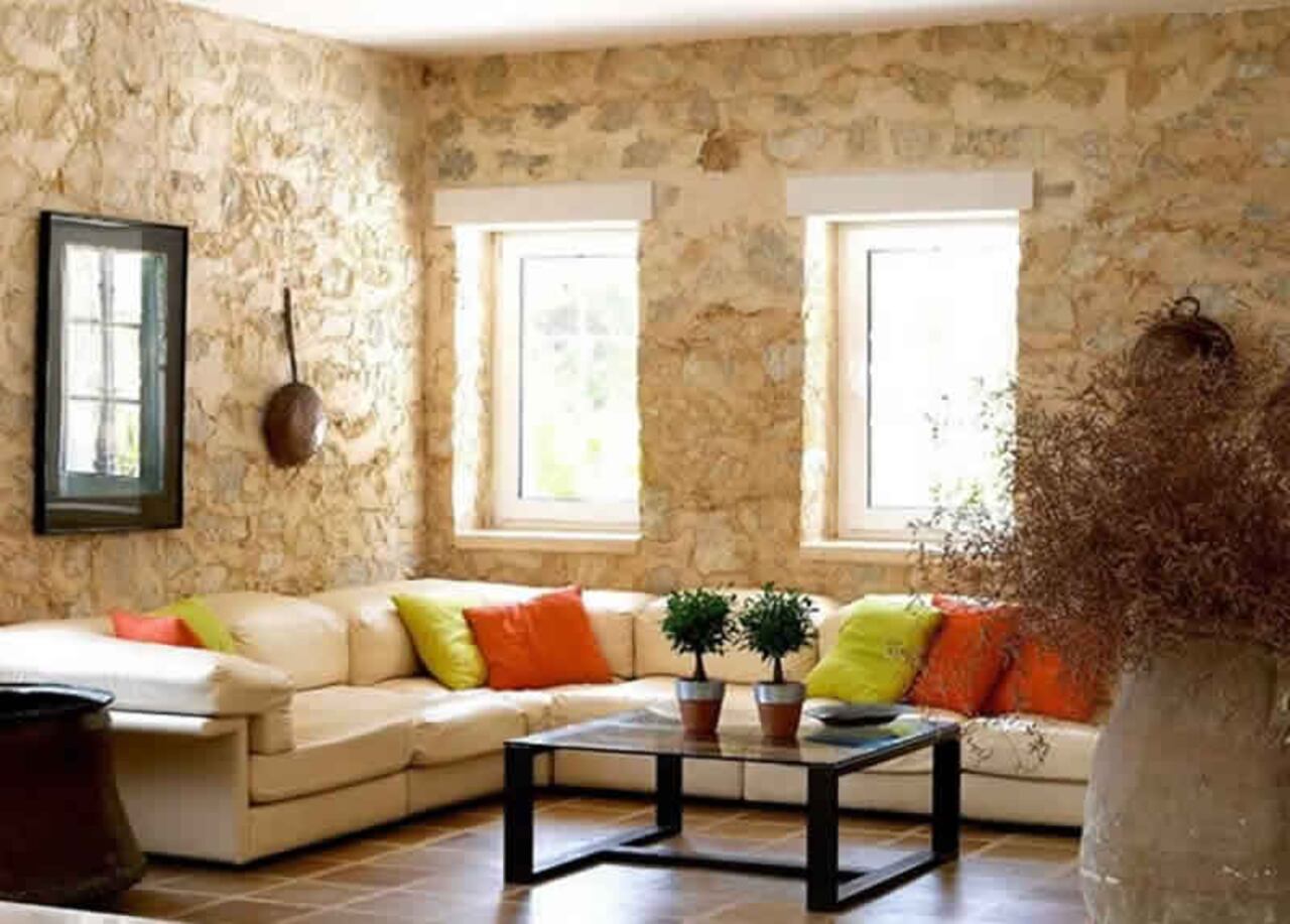 Decoración de hogar con piedras.