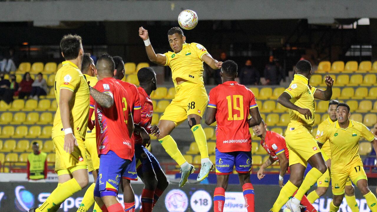 PASTO. 13 de abril de 2023. Deportivo Pasto derrotó 1-0 al Atlético Bucaramanga en el estadio Departamental Libertad, en juego válido por la fecha 13 de la Liga BetPlay I-2023. (Colprensa-Leonardo Castro)
