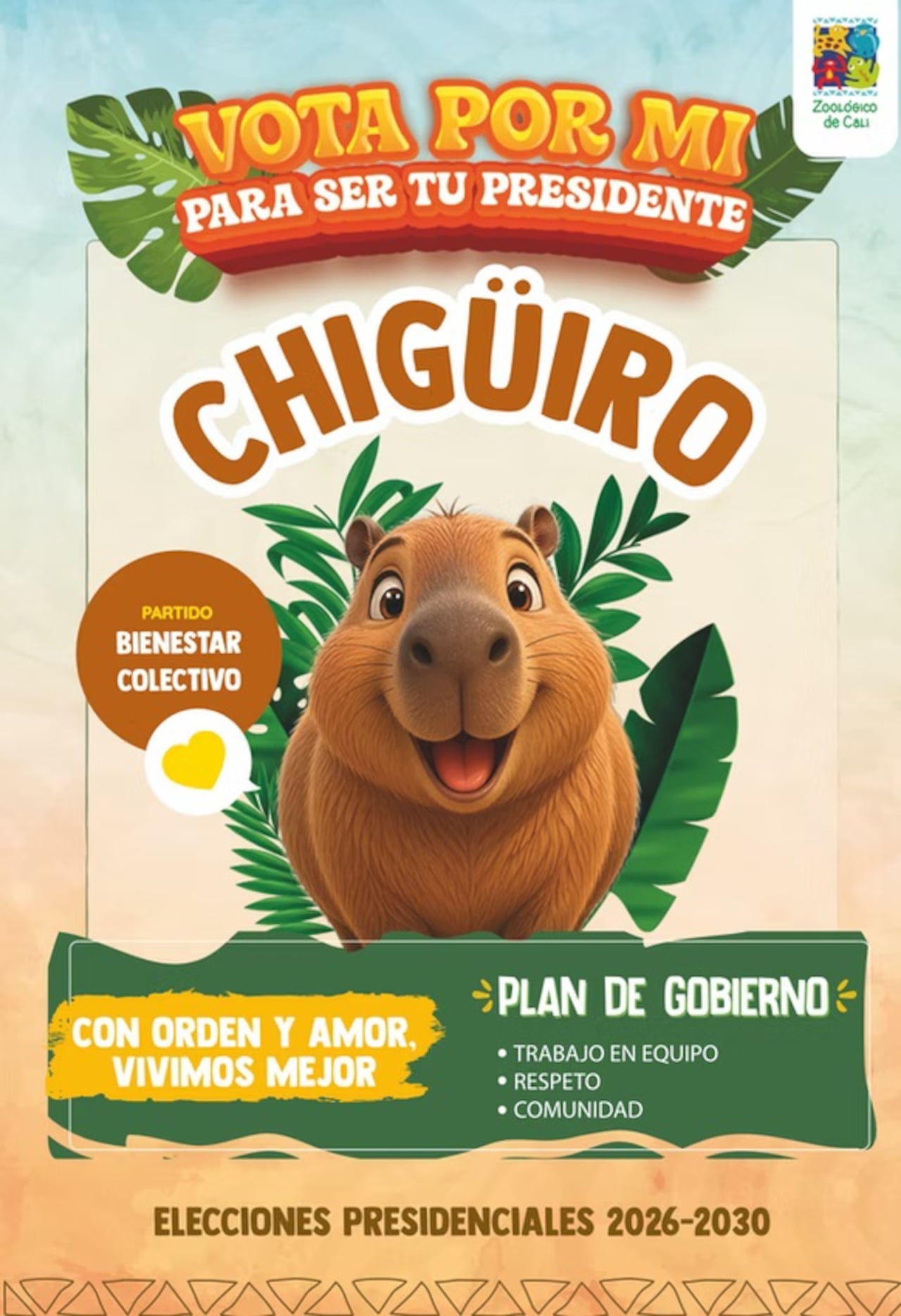 Elecciones 'presidenciales' en el Zoológico de Cali.