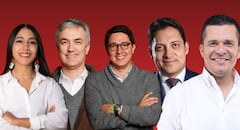 Laura Isabel Vera, Juan Pablo Rojas, Carlos Fernando Motoa, Duvalier Sánchez y Christian Garcés.