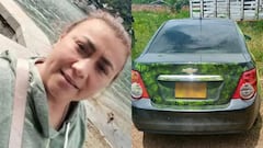 Yulixa Toloza y el carro al que la subieron antes de desaparecer.