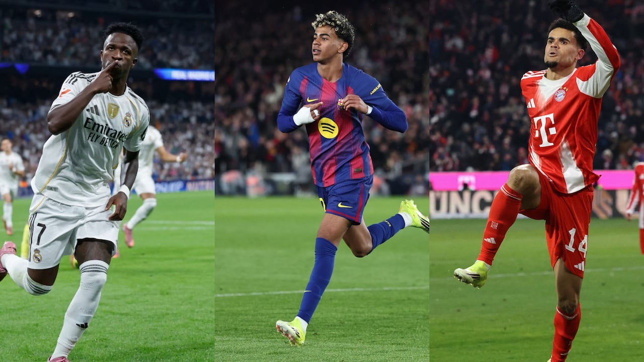 Vinicius Jr, Lamine Yamal y Luis Díaz, los protagonistas de esta última jornada de la Champions League.