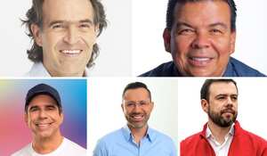 Federico Gutiérrez (Medellín), Roberto Ortiz (Cali), Alejandro Char (Barranquilla). Jaime Andrés Beltrán (Bucaramanga), Carlos Fernando Galán (Bogotá).