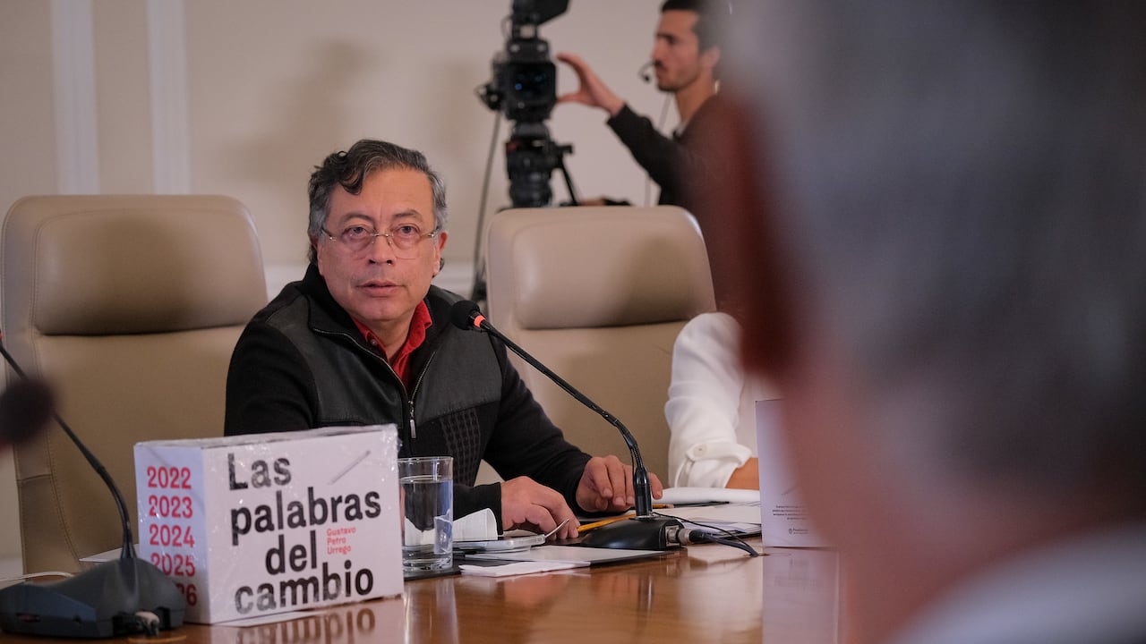 Gustavo Petro, entonces presidente de Colombia, el 16 de junio de 2026 en la Casa de Nariño, en Bogotá