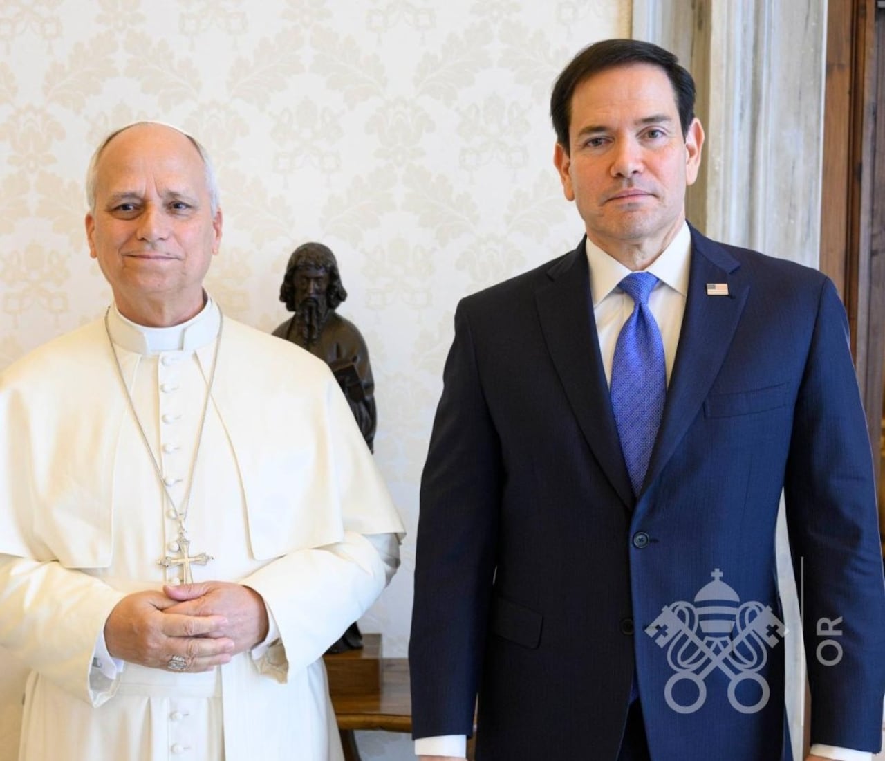 Reunión del papa León XIV con Marco Rubio