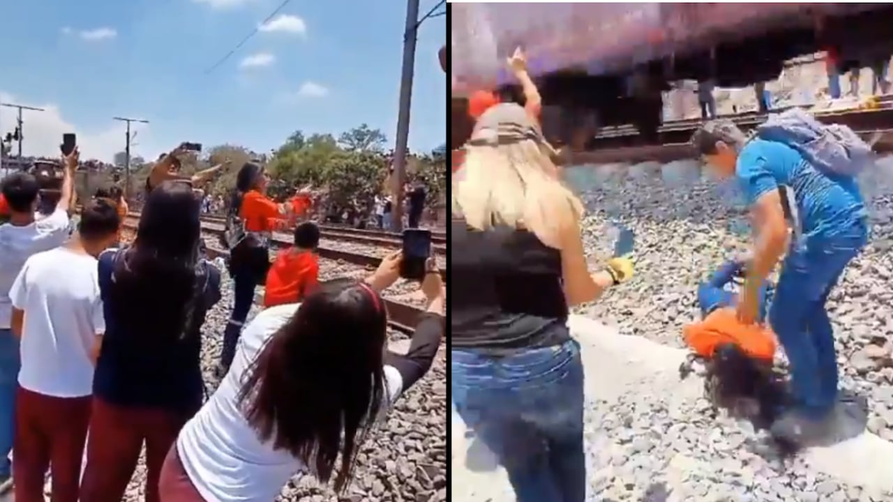El accidente se dio mientras decenas de ciudadanos se reunieron para ver el paso de una locomotora proveniente de Canadá.
