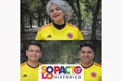 Integrantes del Pacto Histórico invitando a votar con la camiseta de la Selección.