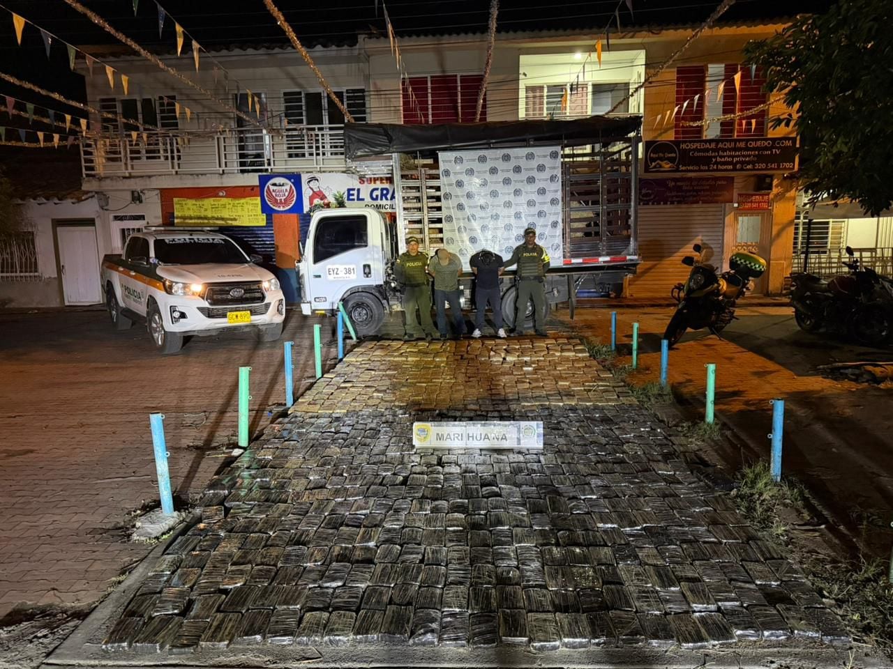 Transporte de marihuana en las carreteras del Valle.