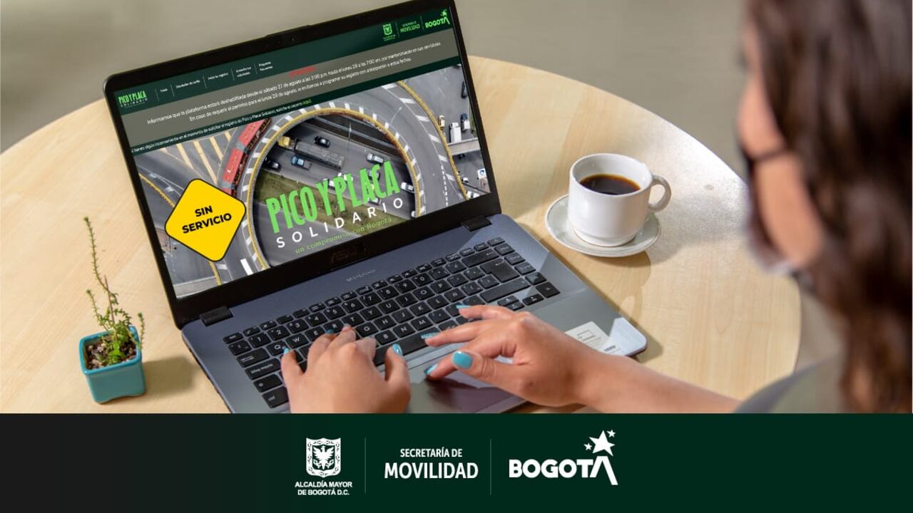 Página web para solicitar el permiso de Pico y Placa Solidario en Bogotá, presenta intermitencia.