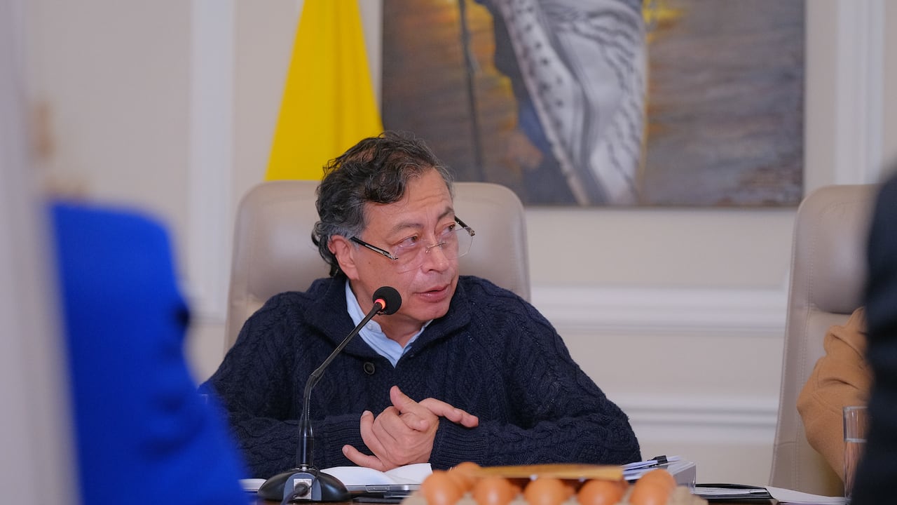 El presidente, Gustavo Petro, el 28 de abril de 2026 en la Casa de Nariño, en Bogotá