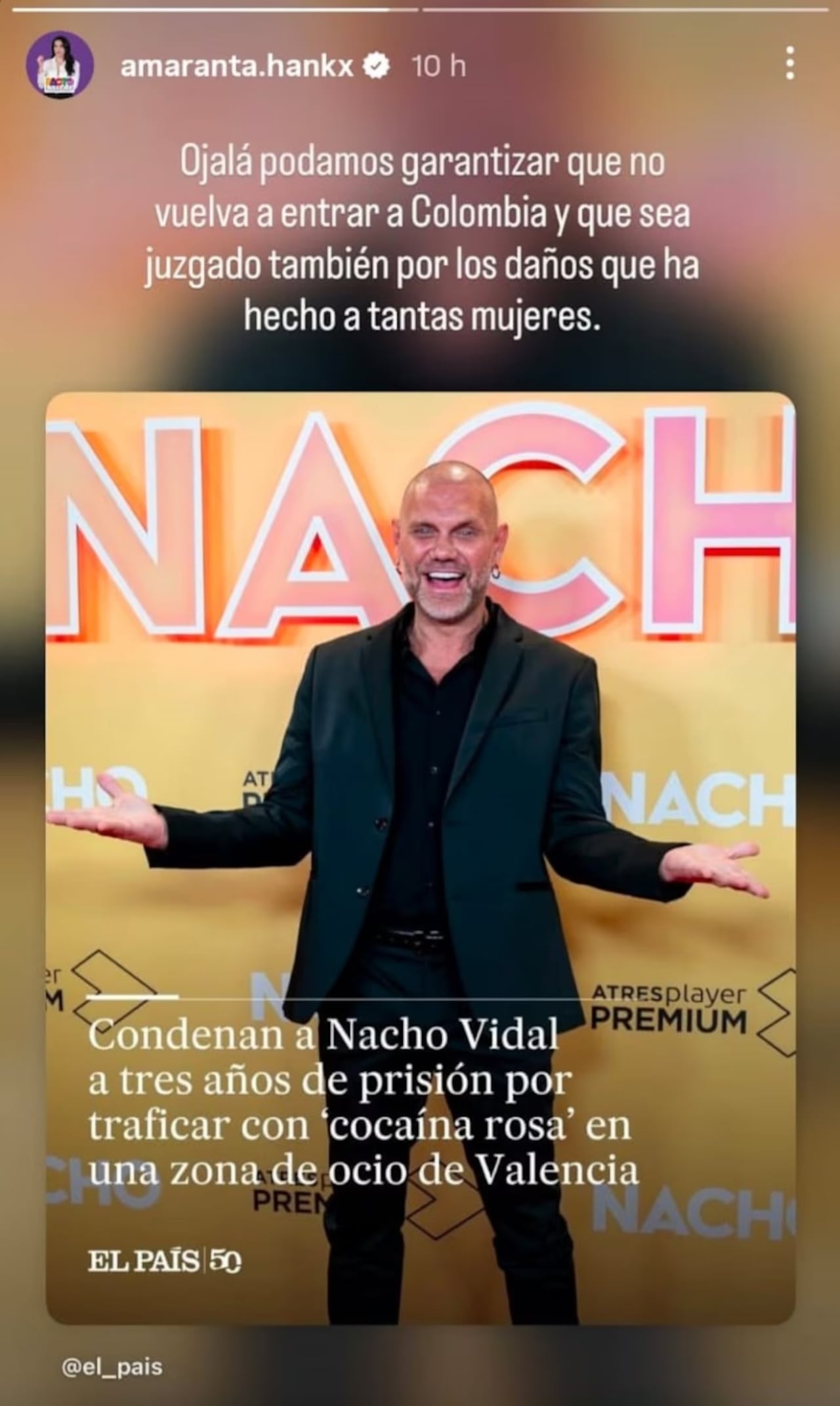 Este fue el corto pronunciamiento de Amaranta Hank.