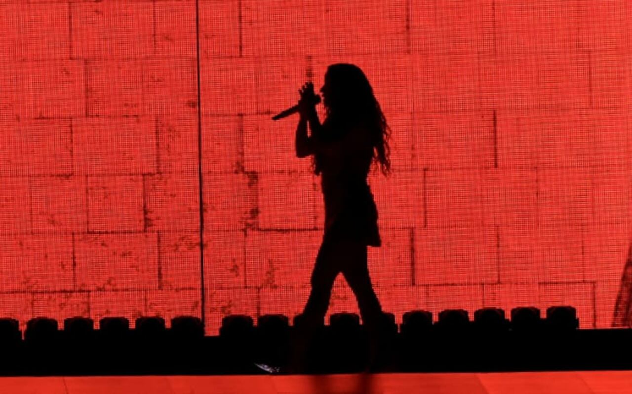 Shakira durante la segunda noche en el Pascual Guerrero de Cali.