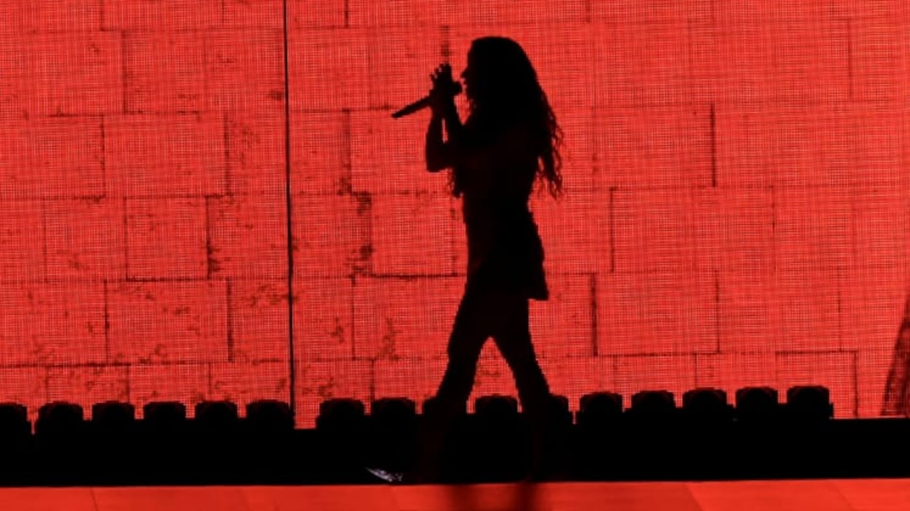 Shakira durante la segunda noche en el Pascual Guerrero de Cali.