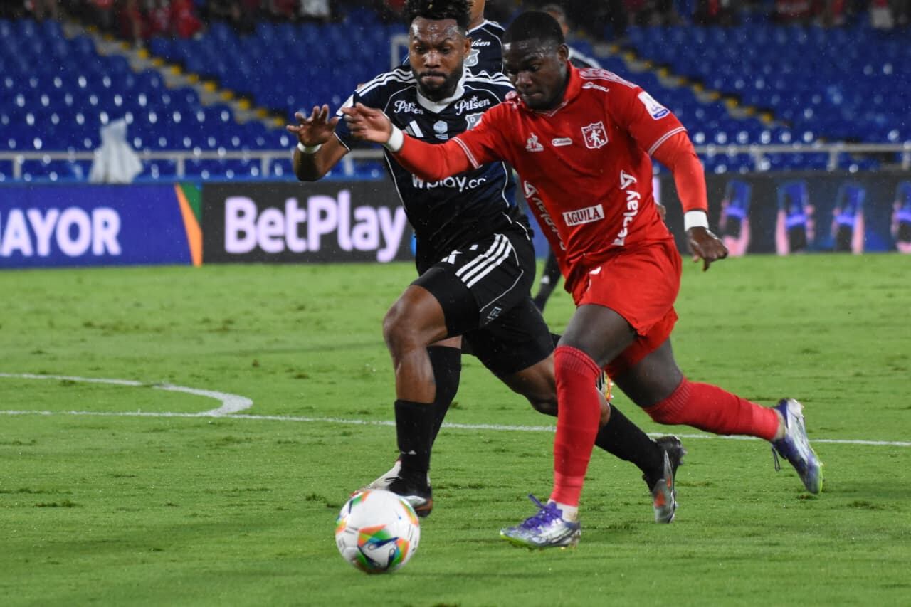 Imagen del partido entre América de Cali y Independiente Medellín por la tercera fecha del Grupo A de los cuadrangulares semifinales del segundo semestre de la Liga Colombiana 2025.