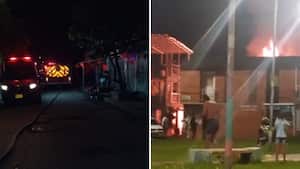 El incendio ocurrió antes de la medianoche en el barrio Potrero Grande.