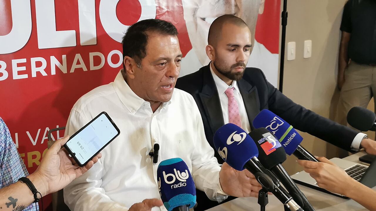 Cali; Política, Rueda de prensa del candidato Tulio Gómez. Candidato a la gobernación del Valle del Cauca. sept 25-23
