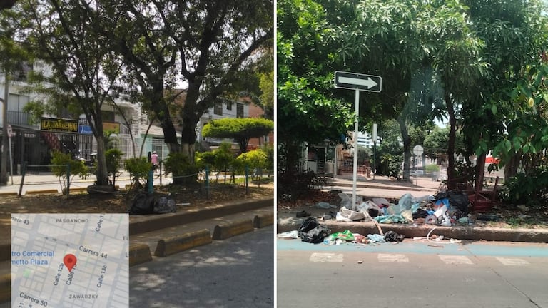 Tras el reporte de El País Denuncia, la UAESP realizó labores de limpieza en la zona. Foto izquierda: Panorama antes / Foto derecha: Zona limpia.