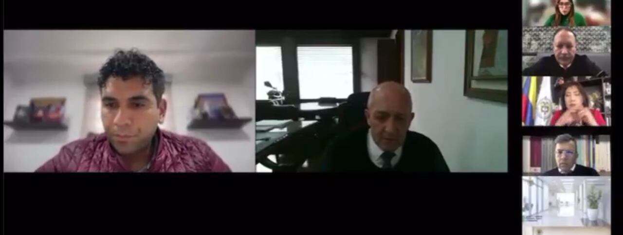 Durante la audiencia, el propio David Racero intervino de manera virtual sin la representación de un abogado.