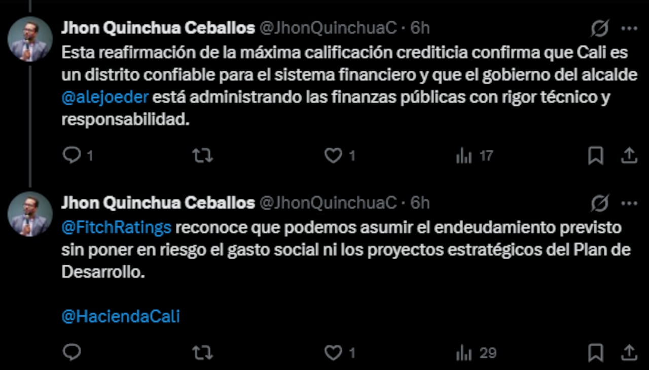 Quinchua reiteró que el endeudamiento se está utilizando como herramienta de inversión.